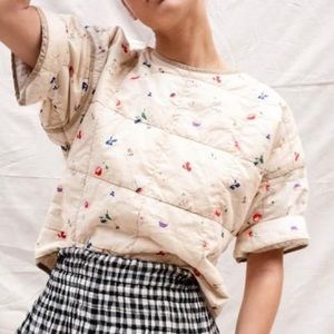 Caron Callahan Quilted Mira Jacket Top Small NWT